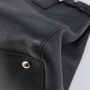 Salvatore Ferragamo Gancini Hand Bag Leather Black Silver Auth ka6755-14