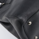 Salvatore Ferragamo Gancini Hand Bag Leather Black Silver Auth ka6755-15