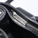 Salvatore Ferragamo Gancini Hand Bag Leather Black Silver Auth ka6755-25