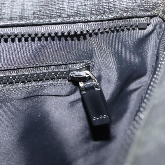 GUCCI GG Supreme Shoulder Bag PVC Black 162904 Auth ka6761