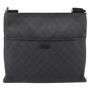GUCCI GG Supreme Shoulder Bag PVC Black 162904 Auth ka6761-2