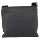 GUCCI GG Supreme Shoulder Bag PVC Black 162904 Auth ka6761-3