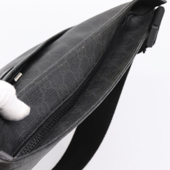 GUCCI GG Supreme Shoulder Bag PVC Black 162904 Auth ka6761
