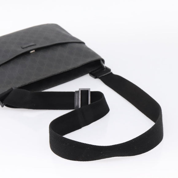 GUCCI GG Supreme Shoulder Bag PVC Black 162904 Auth ka6761