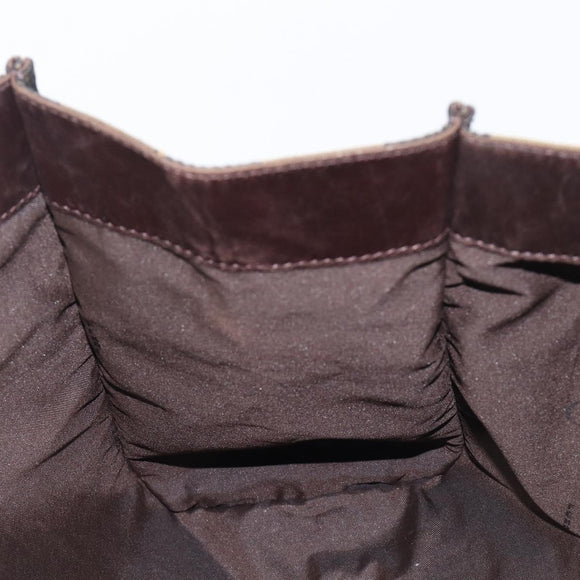 FENDI Pecan Tote Bag Canvas Black Khaki Auth ka6763