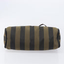 FENDI Pecan Tote Bag Canvas Black Khaki Auth ka6763-5