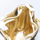 Salvatore Ferragamo Gancini Hand Bag Plastic Clear Gold Tone Auth ka6767V-18