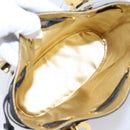 Salvatore Ferragamo Gancini Hand Bag Plastic Clear Gold Tone Auth ka6767V-20