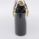 Salvatore Ferragamo Gancini Hand Bag Plastic Clear Gold Tone Auth ka6767V-4