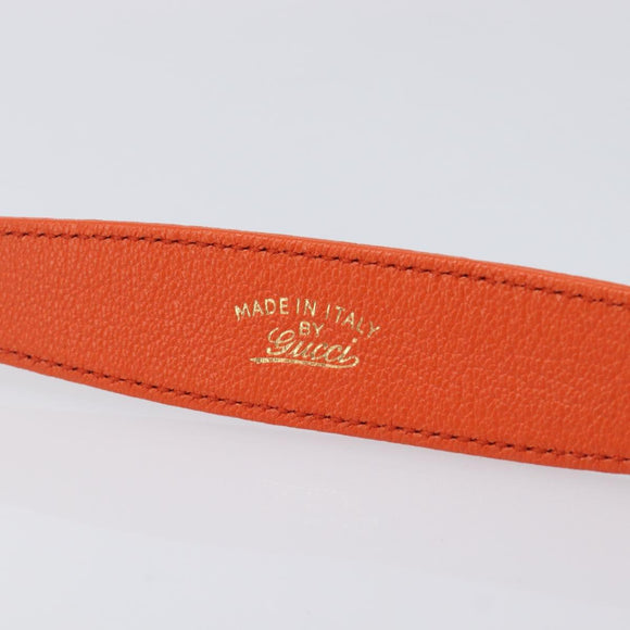 GUCCI GG Marmont Aphrodite Small Shoulder Bag Leather Orange 731817 Auth ka6775M