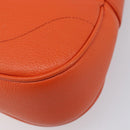 GUCCI GG Marmont Aphrodite Small Shoulder Bag Leather Orange 731817 Auth ka6775M-13