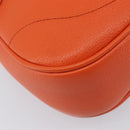 GUCCI GG Marmont Aphrodite Small Shoulder Bag Leather Orange 731817 Auth ka6775M-14