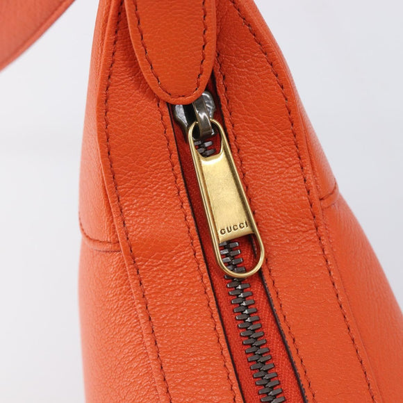 GUCCI GG Marmont Aphrodite Small Shoulder Bag Leather Orange 731817 Auth ka6775M