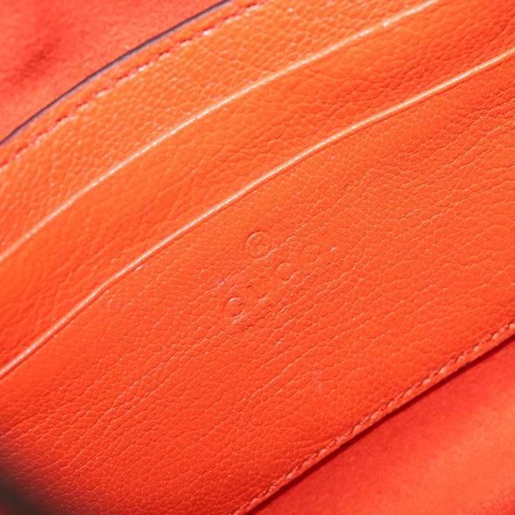 GUCCI GG Marmont Aphrodite Small Shoulder Bag Leather Orange 731817 Auth ka6775M