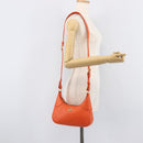 GUCCI GG Marmont Aphrodite Small Shoulder Bag Leather Orange 731817 Auth ka6775M-28