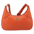 GUCCI GG Marmont Aphrodite Small Shoulder Bag Leather Orange 731817 Auth ka6775M-2
