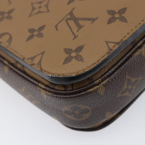 LOUIS VUITTON Monogram Reverse Pochette Metis MM Shoulder M44876 LV Auth ka6778A