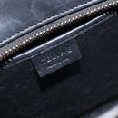 CELINE Luggage Nano Shopper Hand Bag Canvas 2way Navy Black Auth ka6779A-23