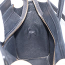 CELINE Luggage Nano Shopper Hand Bag Canvas 2way Navy Black Auth ka6779A-24