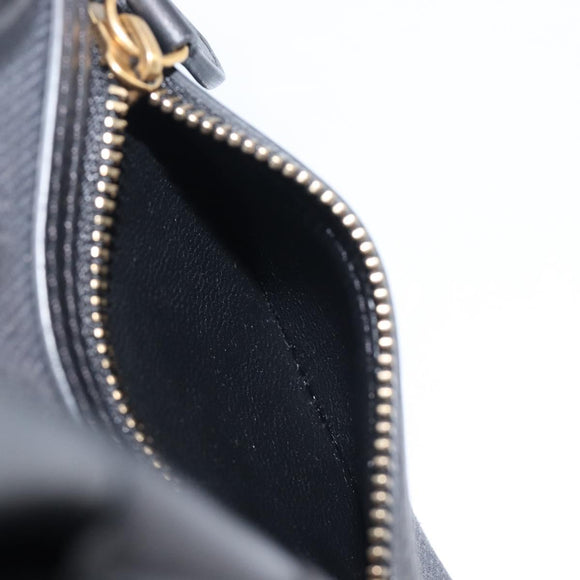 CELINE Luggage Nano Shopper Hand Bag Canvas 2way Navy Black Auth ka6779A