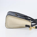 CELINE Luggage Nano Shopper Hand Bag Canvas 2way Navy Black Auth ka6779A-3