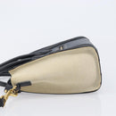 CELINE Luggage Nano Shopper Hand Bag Canvas 2way Navy Black Auth ka6779A-4