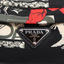 PRADA Waist Bag Nylon Black Silver Auth ka6780M-14