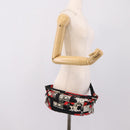 PRADA Waist Bag Nylon Black Silver Auth ka6780M-22