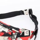 PRADA Waist Bag Nylon Black Silver Auth ka6780M-8