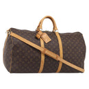 LOUIS VUITTON Monogram Keepall Bandouliere 60 Boston Bag M41412 LV Auth ka6781-1