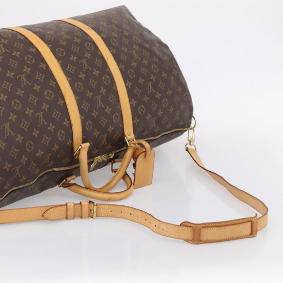 LOUIS VUITTON Monogram Keepall Bandouliere 60 Boston Bag M41412 LV Auth ka6781