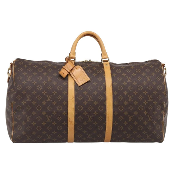 LOUIS VUITTON Monogram Keepall Bandouliere 60 Boston Bag M41412 LV Auth ka6781