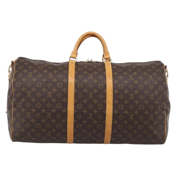 LOUIS VUITTON Monogram Keepall Bandouliere 60 Boston Bag M41412 LV Auth ka6781