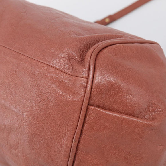 Chloe Etel Hand Bag Leather 2way Pink Gold Auth ka6785A