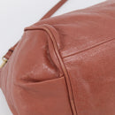 Chloe Etel Hand Bag Leather 2way Pink Gold Auth ka6785A-14