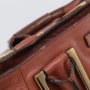 Chloe Etel Hand Bag Leather 2way Pink Gold Auth ka6785A-18
