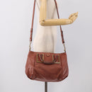 Chloe Etel Hand Bag Leather 2way Pink Gold Auth ka6785A-29