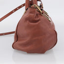 Chloe Etel Hand Bag Leather 2way Pink Gold Auth ka6785A-4