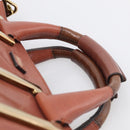 Chloe Etel Hand Bag Leather 2way Pink Gold Auth ka6785A-8