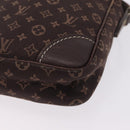 LOUIS VUITTON Monogram Mini Lin Danube Shoulder Bag Ebene M95228 LV Auth ka6789A-13