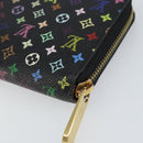 LOUIS VUITTON Monogram Multicolor Zippy Wallet Wallet Black M60243 Auth ka679-10