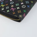 LOUIS VUITTON Monogram Multicolor Zippy Wallet Wallet Black M60243 Auth ka679-11