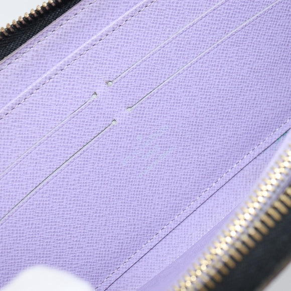 LOUIS VUITTON Monogram Multicolor Zippy Wallet Wallet Black M60243 Auth ka679