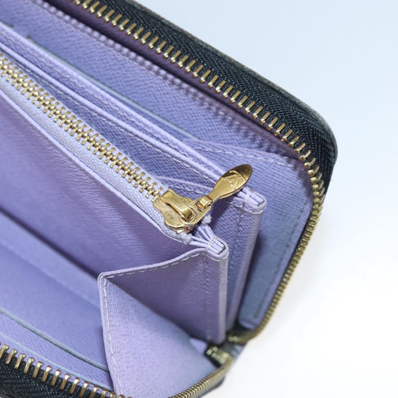 LOUIS VUITTON Monogram Multicolor Zippy Wallet Wallet Black M60243 Auth ka679