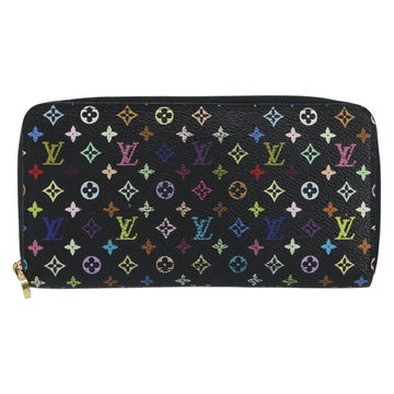 LOUIS VUITTON Monogram Multicolor Zippy Wallet Wallet Black M60243 Auth ka679 - 0