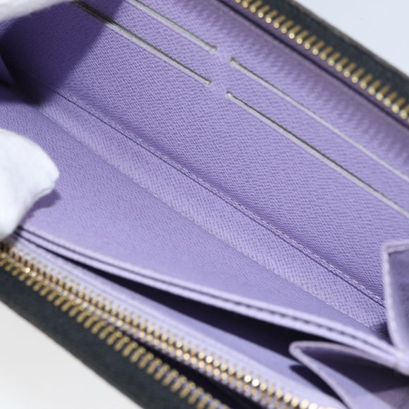 LOUIS VUITTON Monogram Multicolor Zippy Wallet Wallet Black M60243 Auth ka679