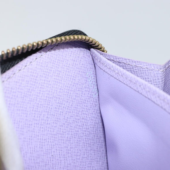 LOUIS VUITTON Monogram Multicolor Zippy Wallet Wallet Black M60243 Auth ka679