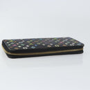LOUIS VUITTON Monogram Multicolor Zippy Wallet Wallet Black M60243 Auth ka679-6