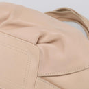 CELINE Bittersweet Tote Bag Leather Beige Silver Auth ka6791A-15