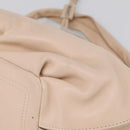 CELINE Bittersweet Tote Bag Leather Beige Silver Auth ka6791A-17